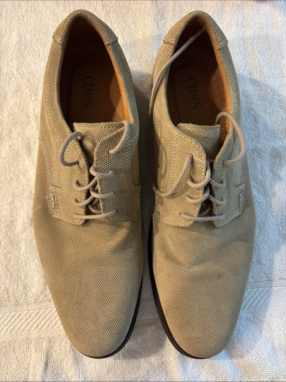 Clae Men’s Beige Canvas Derby Shoes